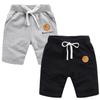 EISHOW 2-Pack Baby Boys Girls Shorts Basketball Soccer Funny Print Short Pants Soft Cotton Shorts with Drawstring Pockets (Gray & Black,2-3Y,2 Years,3 Years) view 1