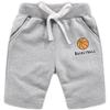 EISHOW 2-Pack Baby Boys Girls Shorts Basketball Soccer Funny Print Short Pants Soft Cotton Shorts with Drawstring Pockets (Gray,5-6Y,5 Years,6 Years) view 1