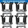 GYMAX 2Pairs Universal Kayak Roof Rack, J-Bar Roof Top Carrier with Straps, Foam Pad & Buckles, Mount Crossbar on SUV Van Car for SUP, Boat, Kayak, Canoes, Ski Board view 2