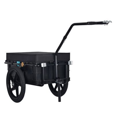Veelar Tiggo 70L Bike Cargo Trailer & Hand Cart 2 in 1 with Removable Box,Large Cargo Bicyce Carrier
