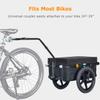 Veelar Tiggo 70L Bike Cargo Trailer & Hand Cart 2 in 1 with Removable Box,Large Cargo Bicyce Carrier view 4