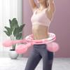 Intelligent Weighting Hula Hoop, Adjustable Size Abdominal Fitness Weight Loss Exercise Hoop, Home Exercise 360-degree Rotation Without Falling/Pink/XL view 2