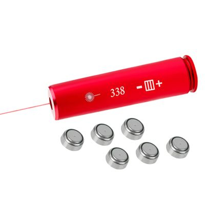 GOTICAL 338 Lapua Magnum Red Laser Boresighter .338 Laser Bore Sight 338 Cartridge Laser Boresight Durable Material