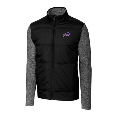 Cutter & Buck Men's Black Buffalo Bills Big & Tall Stealth Full-Zip Jacket