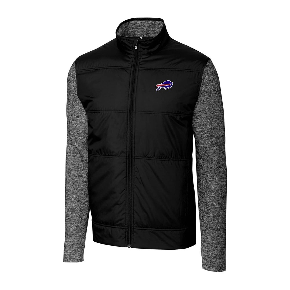 Cutter & Buck Men's Black Buffalo Bills Big & Tall Stealth Full-Zip Jacket