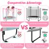 60" Trampoline for Kids, 5 FT Toddler Baby Trampoline with Safety Enclosure Net, Indoor or Outdoor Pink/Blue Small Trampolines with Basketball Hoop, Birthday Gifts for Kids, Gifts for Girl view 3