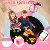60" Trampoline for Kids, 5 FT Toddler Baby Trampoline with Safety Enclosure Net, Indoor or Outdoor Pink/Blue Small Trampolines with Basketball Hoop, Birthday Gifts for Kids, Gifts for Girl view 4