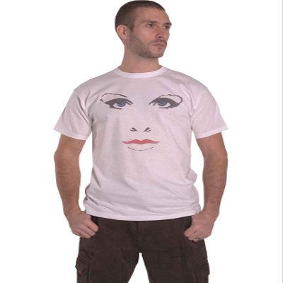 Prince Men's Faces & Doves (Back Print) Slim Fit T-Shirt Large White