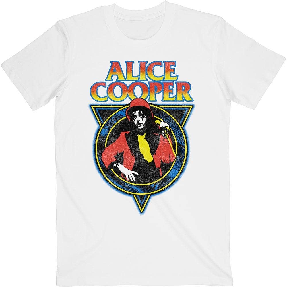 Alice Cooper T Shirt Snakeskin Logo Official Mens White Size M