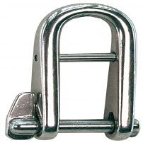 MarineNow 316 Stainless Steel Captive Key Pin Halyard D-Shackle with Bar Choose Size and Quantity (05 mm (3/16"), 01-Pack)