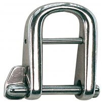 MarineNow 316 Stainless Steel Captive Key Pin Halyard D-Shackle with Bar Choose Size and Quantity (05 mm (3/16"), 01-Pack)