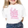 Hello Pre-K Back to School Outfits for Girls, Personalized Kindergarten Shirts for Toddler Girl, Cute First day of School Outfit, Second, Third, Fourth, Fifth Grade Clothes for Kids. PCL SHIRT ONLY view 2