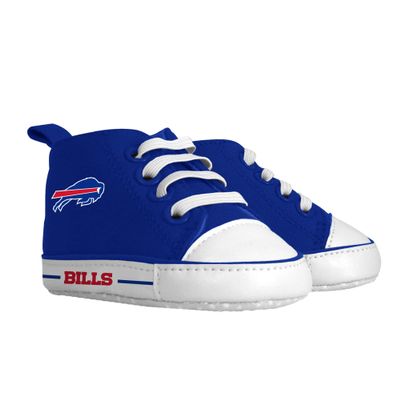 Baby Fanatic - NFL Baby Pre-Walkers Shoes Officially Licensed Buffalo Bills Football High Top Sneakers Soft Anti-Slip Soles Boys and Girls 0-6 Months Team Color