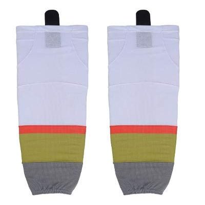 TW Ice Hockey Socks Youth to adult Size 20 to 30 Inches (White/Grey5, 30)