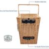 Proper Velo Company Sunnyside Wicker Pannier - Durable, Rattan, Quick-Release, Rear Bicycle Storage Basket, One size view 3