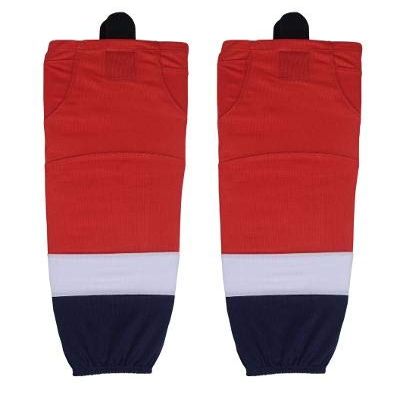 TW Ice Hockey Socks Youth to adult Size 20 to 30 Inches (Red/White7, 30)
