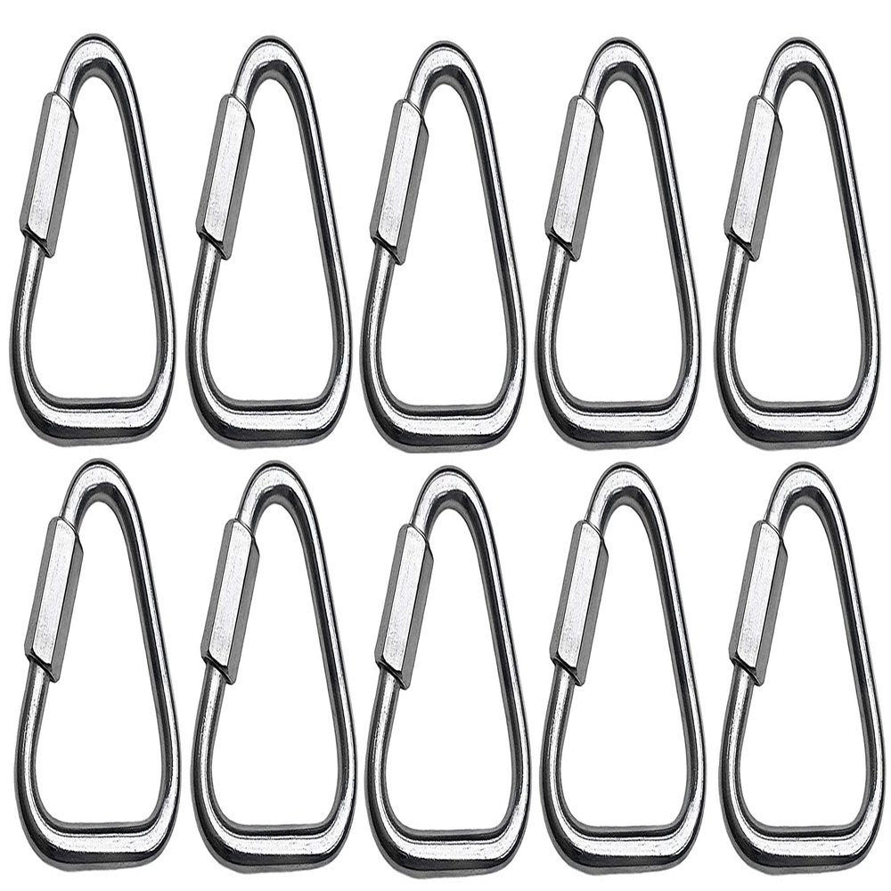 MarineNow 316 Stainless Steel Delta Quick Link Marine Grade Triangle Choose Size and Quantity (10-Pack, 10 mm (3/8"))