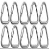 MarineNow 316 Stainless Steel Delta Quick Link Marine Grade Triangle Choose Size and Quantity (10-Pack, 10 mm (3/8")) view 1