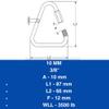 MarineNow 316 Stainless Steel Delta Quick Link Marine Grade Triangle Choose Size and Quantity (10-Pack, 10 mm (3/8")) view 3