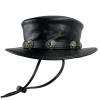 Absolute Vibe Plague Doctor Halloween Costume Steampunk Magician Dress Up Party Black Wide Brim Hat (M, Skull) view 1
