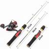 98 G Ultra-Lightweight Boat Fishing Rod, 67cm Ultra-Short Children's Fishing Rod, Boat Fishing Rod and Reel Set, Mini Ice Fishing Rod Reel Set, Beginner Fishing, Bass Rod ZYHYD (Color : Rod+Reel) view 2