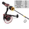 98 G Ultra-Lightweight Boat Fishing Rod, 67cm Ultra-Short Children's Fishing Rod, Boat Fishing Rod and Reel Set, Mini Ice Fishing Rod Reel Set, Beginner Fishing, Bass Rod ZYHYD (Color : Rod+Reel) view 3