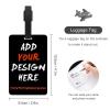 Tuizumy Custom Luggage Tag - Personalized Your Own Text, Image, Photo, Logo Customized Travel Suitcases Labels Tags with Full Privacy Card1 PCS view 3