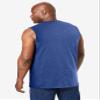 KingSize Men's Big & Tall Shrink-Less Lightweight Muscle T-Shirt - 6XL, Heather Navy view 2