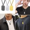 Black Initial Pendant Necklace for Men Women Capital Letter Necklaces Stainless Steel Dog Tag Jewelry Personalized Name Chain Necklace view 2