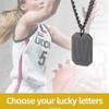 Black Initial Pendant Necklace for Men Women Capital Letter Necklaces Stainless Steel Dog Tag Jewelry Personalized Name Chain Necklace view 4