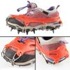 LINXGR Kids 11 Teeth Crampons for Hiking Shoes and Boots Anti-Slip Ice Cleats Camping Walking Cleats Child Unisex with Stainless Steel Chains (Orange, Medium for Little/Big Kids) view 2
