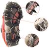 LINXGR Kids 11 Teeth Crampons for Hiking Shoes and Boots Anti-Slip Ice Cleats Camping Walking Cleats Child Unisex with Stainless Steel Chains (Orange, Medium for Little/Big Kids) view 3