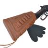 Genuine Leather Buttstock Shell Holder Pouch Case, Shotgun Recoil Pad (Brown) view 1