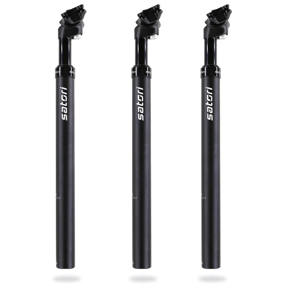 DJC Satori Bike Suspension Seatpost Shock Absorber Damper Seat Post 27.2 28.6 30 30.4 30.9 31.6mm Solo(31.6mm Black)