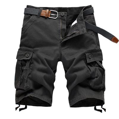 Men's Cargo Shorts Casual Lightweight Multi Pocket Short Pants Classic Relaxed Fit Stretch Outdoors Shorts (Gray,32)