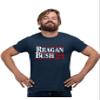 Go All Out XX-Large Navy Blue Adult Reagan Bush 1984 Republican Campaign T-Shirt view 2