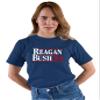 Go All Out XX-Large Navy Blue Adult Reagan Bush 1984 Republican Campaign T-Shirt view 3