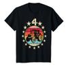 4th Birthday Tractor Fourth 4 Year Old Birthday Boy Girl T-Shirt view 1