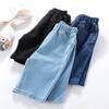 EISHOW Baby Infant Toddler Boy Girl Outfit Summer Casual Elastic Jeans Denim Shorts Pull-On Bottoms Cropped Denim Short Pants (Light Blue,2-3Y,2 Years,3 Years) view 3