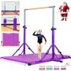 MARFULA Foldable Gymnastic Bar with Mat for Kids Ages 3-20, 350 lbs Weight Capacity, Gymnastic Kip Bar Horizontal Bar for Gymnast, Gymnastic Training Equipment for Home and Gymnastic Center Use view 1