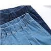 EISHOW Toddler Baby Girls Cute Denim Shorts Ruffles Pleated Shorts Kids Baby Comfortable Workout Skirt Shorts Jeans Skort (Dark Blue,6-7Y,6 Years,7 Years) view 4