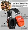 PROHEAR 016 Ear Protection Safety Earmuffs for Shooting, NRR 26dB Hearing Protector with Low-Profile Earcups, Compact Foldable Ear Defenders for Gun Range, Hunting (Orange) view 4