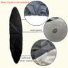 J&C Kayak Covers for Outdoor Storage Waterproof Canoe Cover Dust Proof Fits 8ft 10ft 12ft 13ft 14ft 15 16 17 18ft 19 ft 210D Polyester Anti Sunlight Fishing Boat Protector Black (13.4-14.8ft) view 4