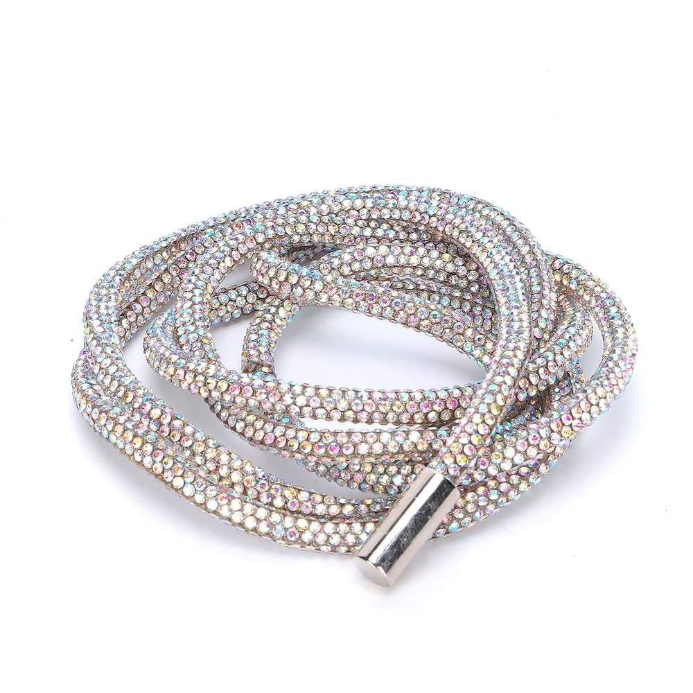 Biitfuu 6mm Shoelaces Shoe Strings Rhinestone Rope Shoe Laces for Clothing DIY Sewing Shoes Boot Decoration(#2)