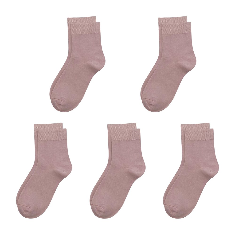 SERISIMPLE Kids Viscose Bamboo School Socks Soft flate Seam Color Anti Odor Thin Breathable Stretch Cuffs Girls Boy 5 Pairs (US, Alpha, Large, Regular, Pink)