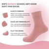 SERISIMPLE Kids Viscose Bamboo School Socks Soft flate Seam Color Anti Odor Thin Breathable Stretch Cuffs Girls Boy 5 Pairs (US, Alpha, Large, Regular, Pink) view 4