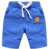 EISHOW 2-Pack Baby Boys Girls Shorts Basketball Soccer Funny Print Short Pants Soft Cotton Shorts with Drawstring Pockets (Color Blue,6-7Y,6 Years,7 Years) view 1
