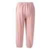 easyforever Kids Boys Girls Active Sweatpants Dance Bottoms Workout Fitness Pants Summer Casual Trousers Pink 3-4 view 2