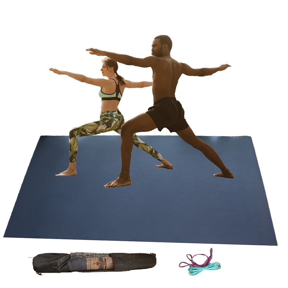 6' X 4' Large Yoga Mat,1/3 Inch Extra Thick Exercise Mat Double-Sided Non Slip, Professional Tpe Yoga Mat for Women Men,Gym Mats for Home Workout,Yoga, Pilates and Meditations