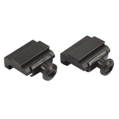 HIGOO 2PCS Dovetail to Picatinny Rail Adapter Scope Riser, 11mm to 20mm Picatinny Waver Rail Mount Base